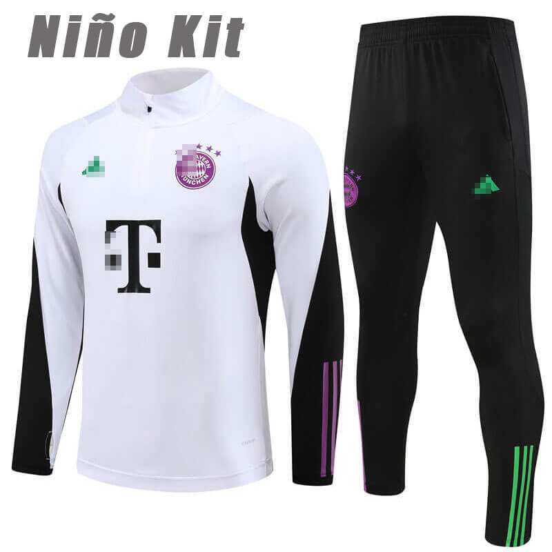 Sudadera Entrenamiento Bayern Múnich 2023/2024 Blanco Niño Kit